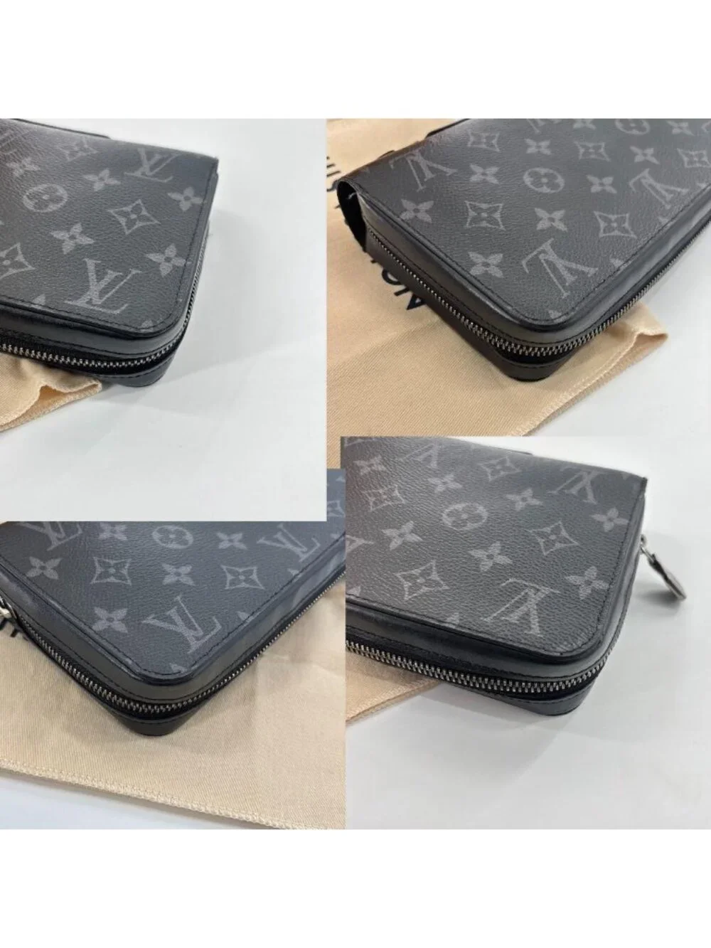 Louis Vuitton Super Zippy XL Monogram Eclipse Black Wallet